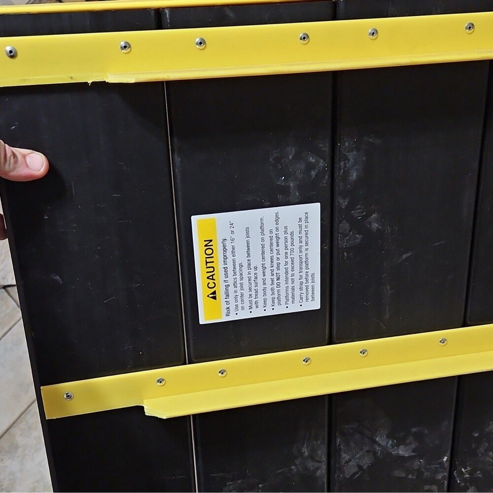 William Frick & Co. Joist Mate Threshold Ramp Anti-Slip Plastic 24x16 Black/Yel… - Picture 7 of 8